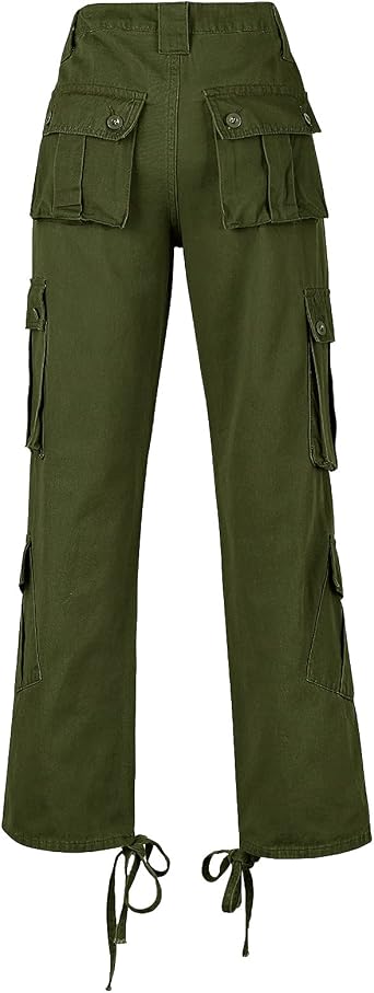 High Waisted Baggy Cargo Jeans for Women Y2K Wide Leg Loose Boyfriend Streetwear Trousers with Pockets Harajuku Grunge