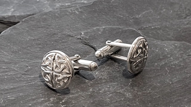 Mancuernillas para hombre Alexander Castle en plata 925 miniatura 4