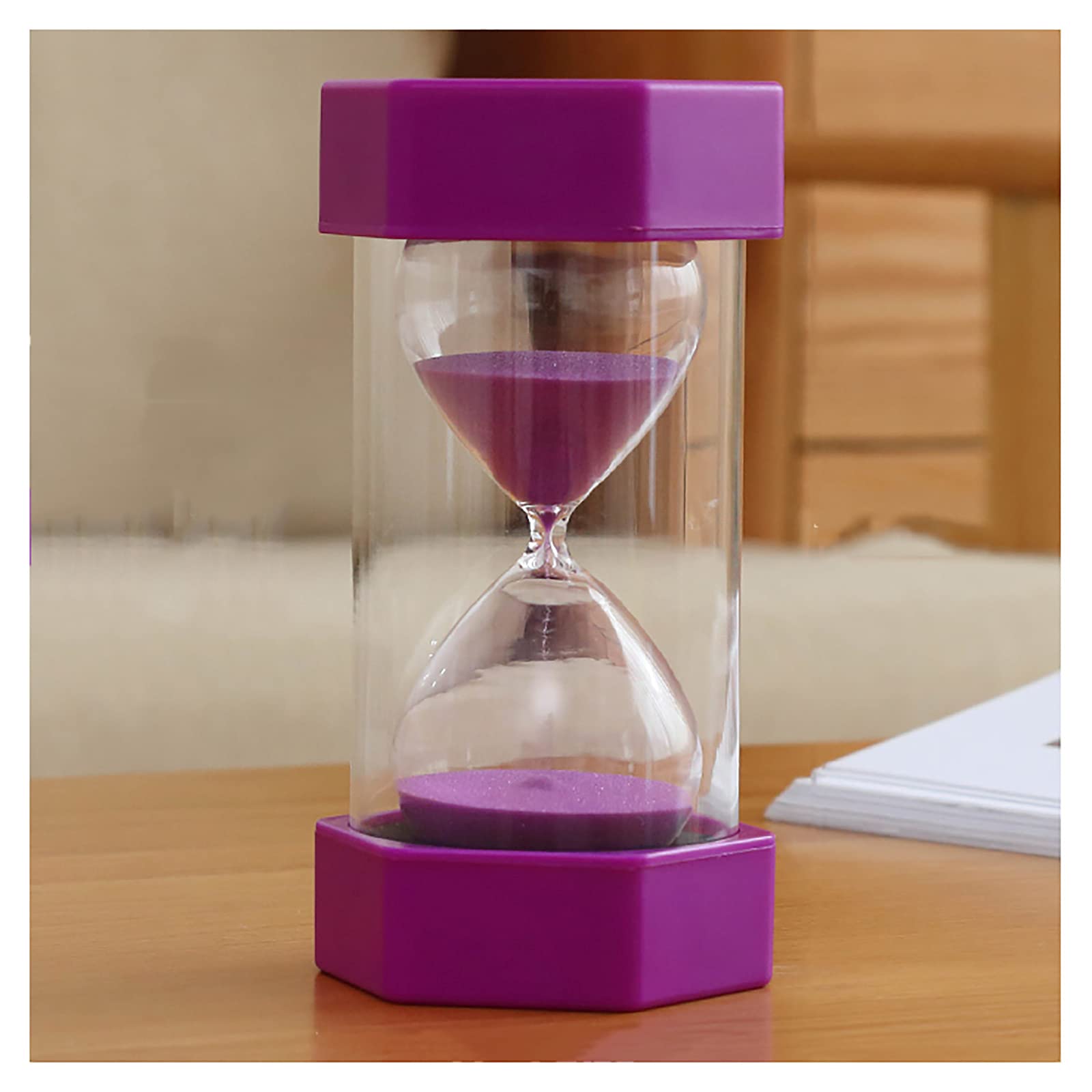 Reloj de arena for niños, temporizador de cocina de 15, 20, 30 y 60 minutos, ideal for niños, aulas, juegos, oficina y educación en casa. ，Reloj de arena(Unique Colour,60 minutes)