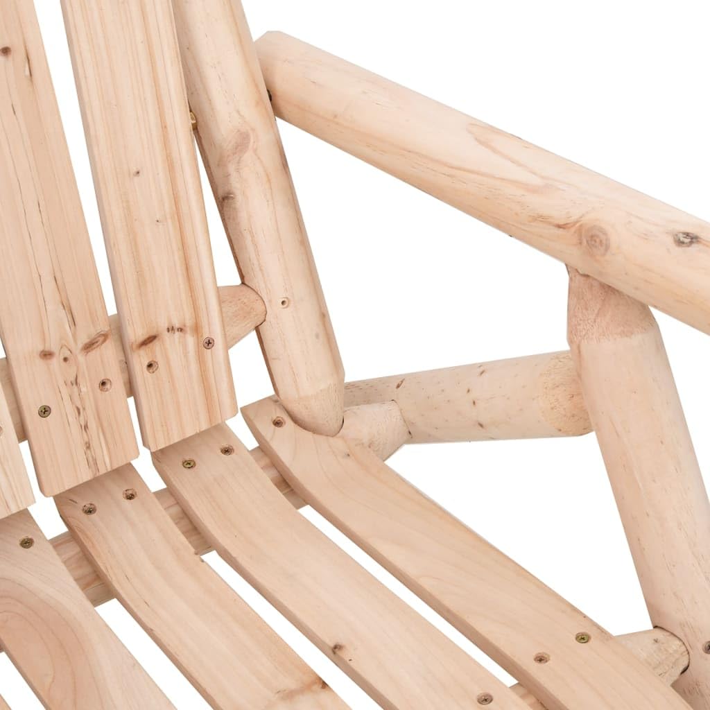 vidaXL Garten Schaukelstuhl, Stuhl mit Schaukeldesign, Gartenstuhl mit Holzrahmen, Terrassenstuhl Outdoor Stuhl Gartensessel, Massivholz Fichte