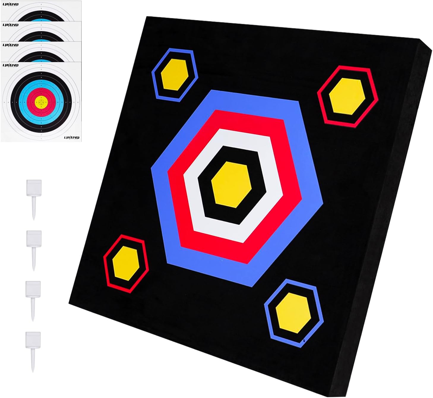 LWANO 20'' Archery Targets High-Density EVA Foam Bow Targets for Recurve & Compound Bow Backyard Outdoor Practice Bow & Arrow Training Shooting
