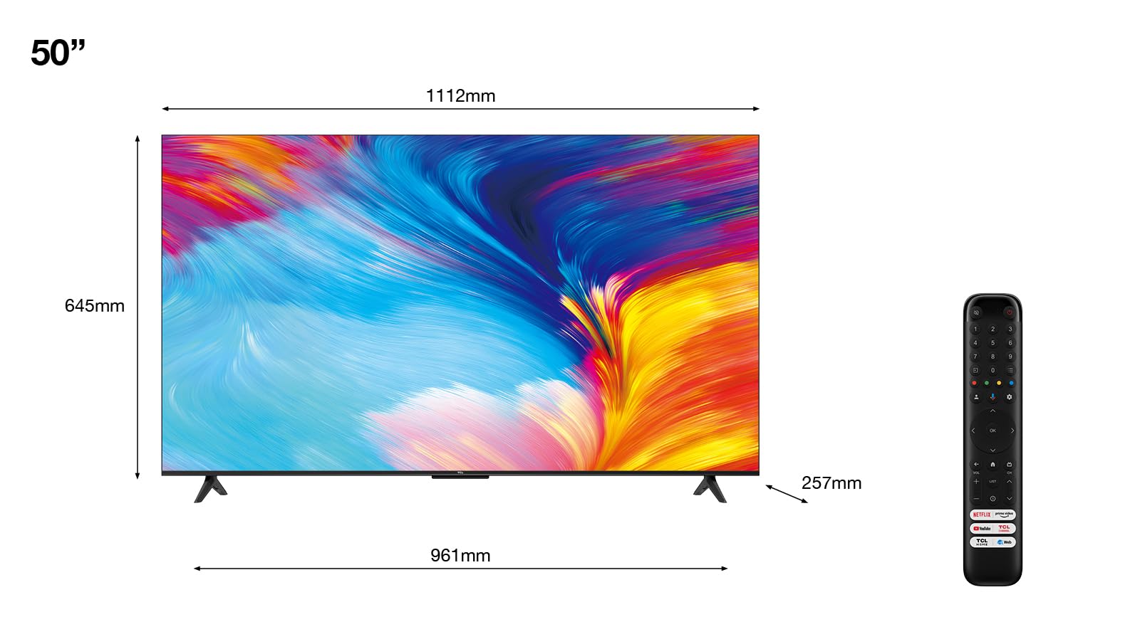 TCL 50P639 50 Inch UHD 4K Google TV LED TV : Amazon.com.be