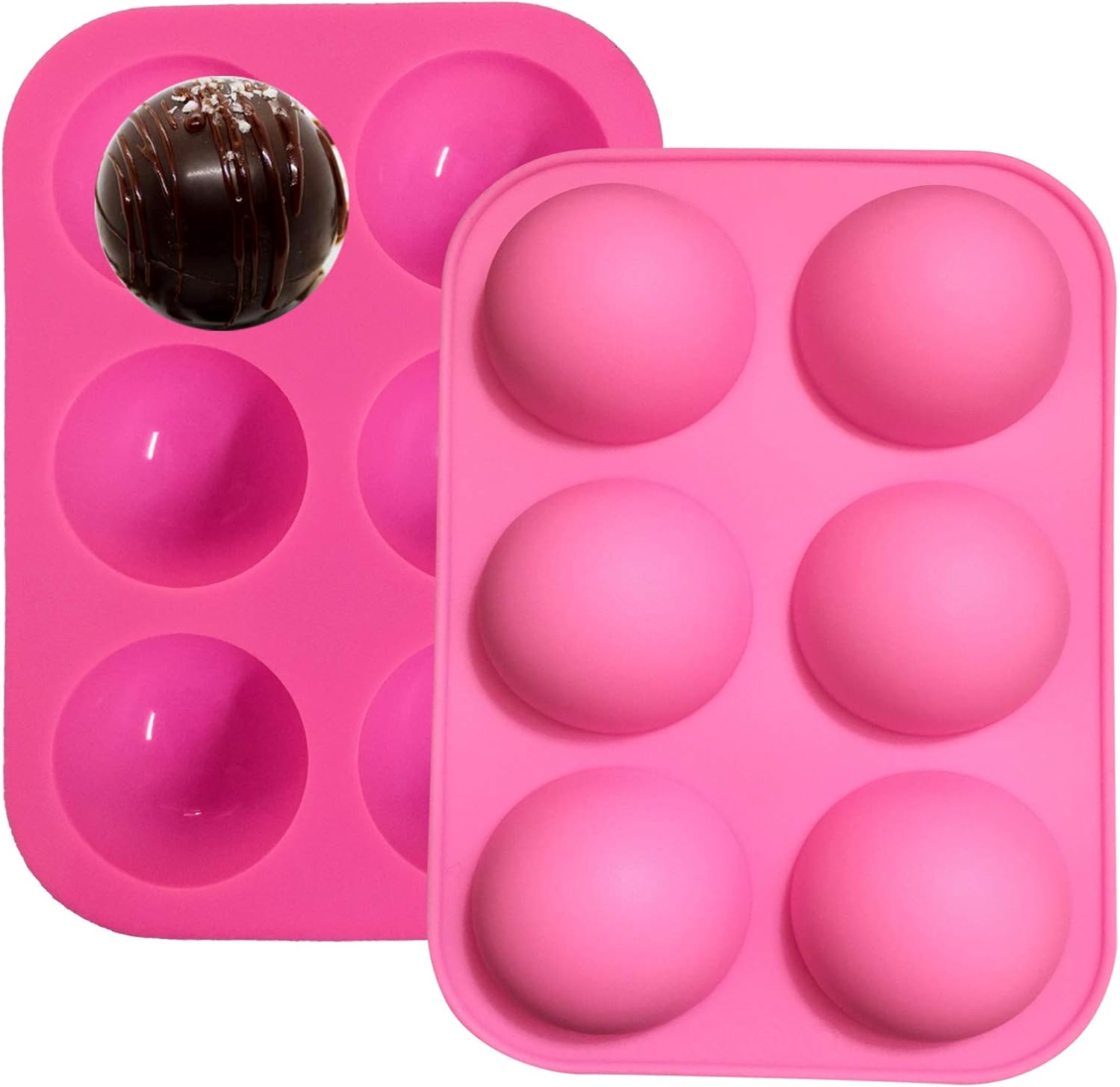 Chocolate Bomb Mold, Silicone Hot Cocoa Bombs Ball Mold, 2