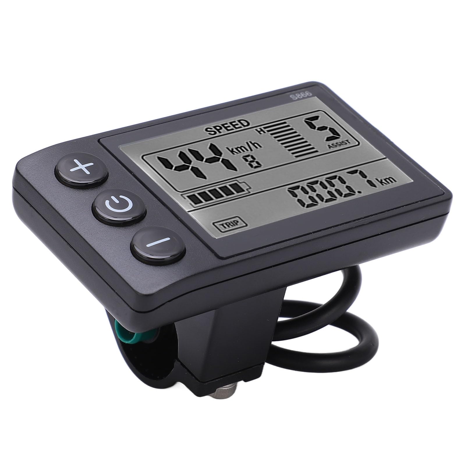 Alomejor Bicicletta Elettrica S866 Display LCD Meter 24V 36V 48V Pannello di Controllo con Spina Impermeabile