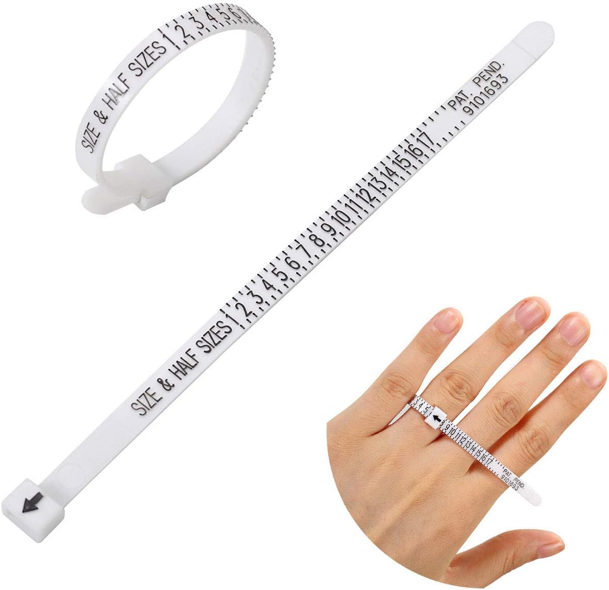 Landorilo Size 1-13 Stainless Steel Ring Sizer Set Finger Sizeing Gauge Measure Tool with 27 Pieces, Jewelry Polishing Cloth