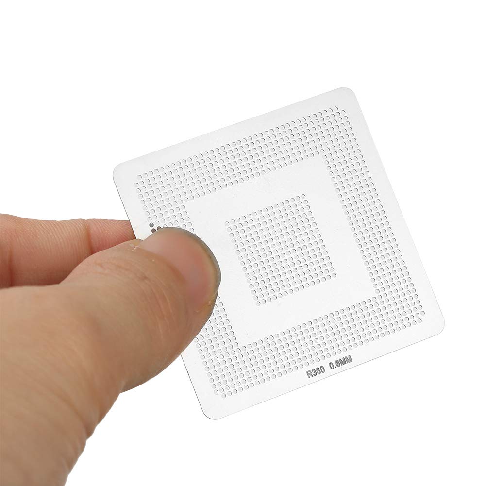 BGA Universal Reballing Rework Net Stencils Steel Template Mesh Heat Set Kit for Laptop Desktop