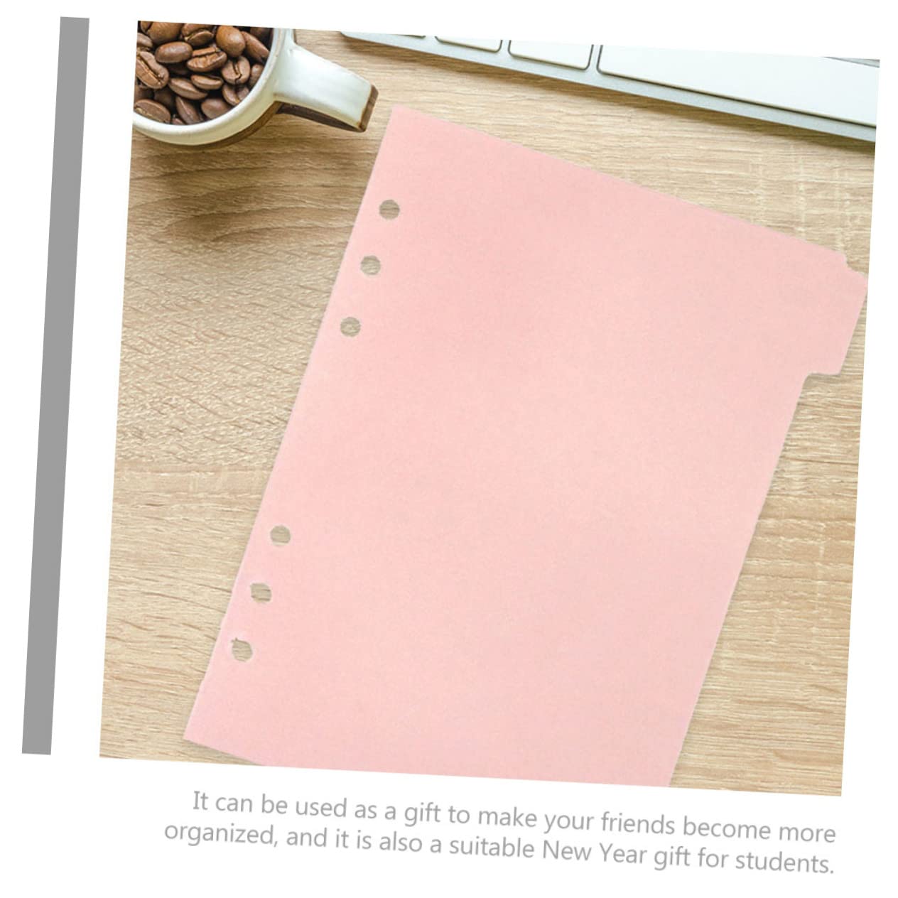 Lot De 6 Intercalaires Plastique A5 - Pour Classeur 6 Anneaux - Noir - Inscriptibles Et Réutilisables