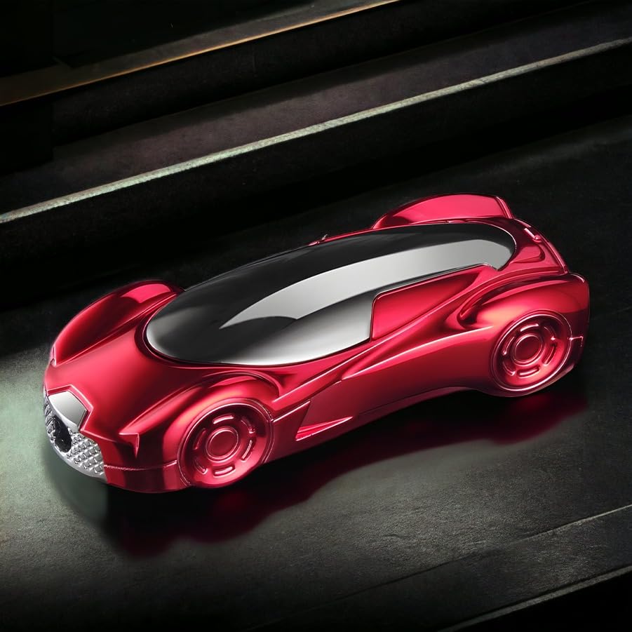 Encendedor de butano con forma de auto deportivo rojo miniatura 7