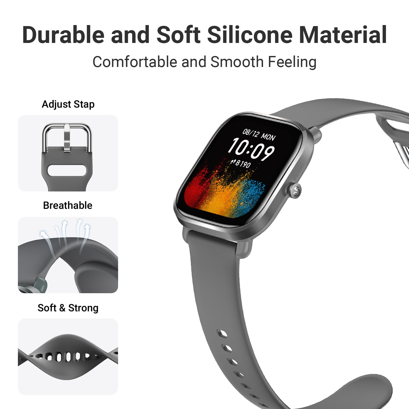 Cinturino Higgs In Silicone Per Amazfit Bip 3, GTS 2/3/4 Mini E Samsung Galaxy Watch 4/5 – 20mm - 5