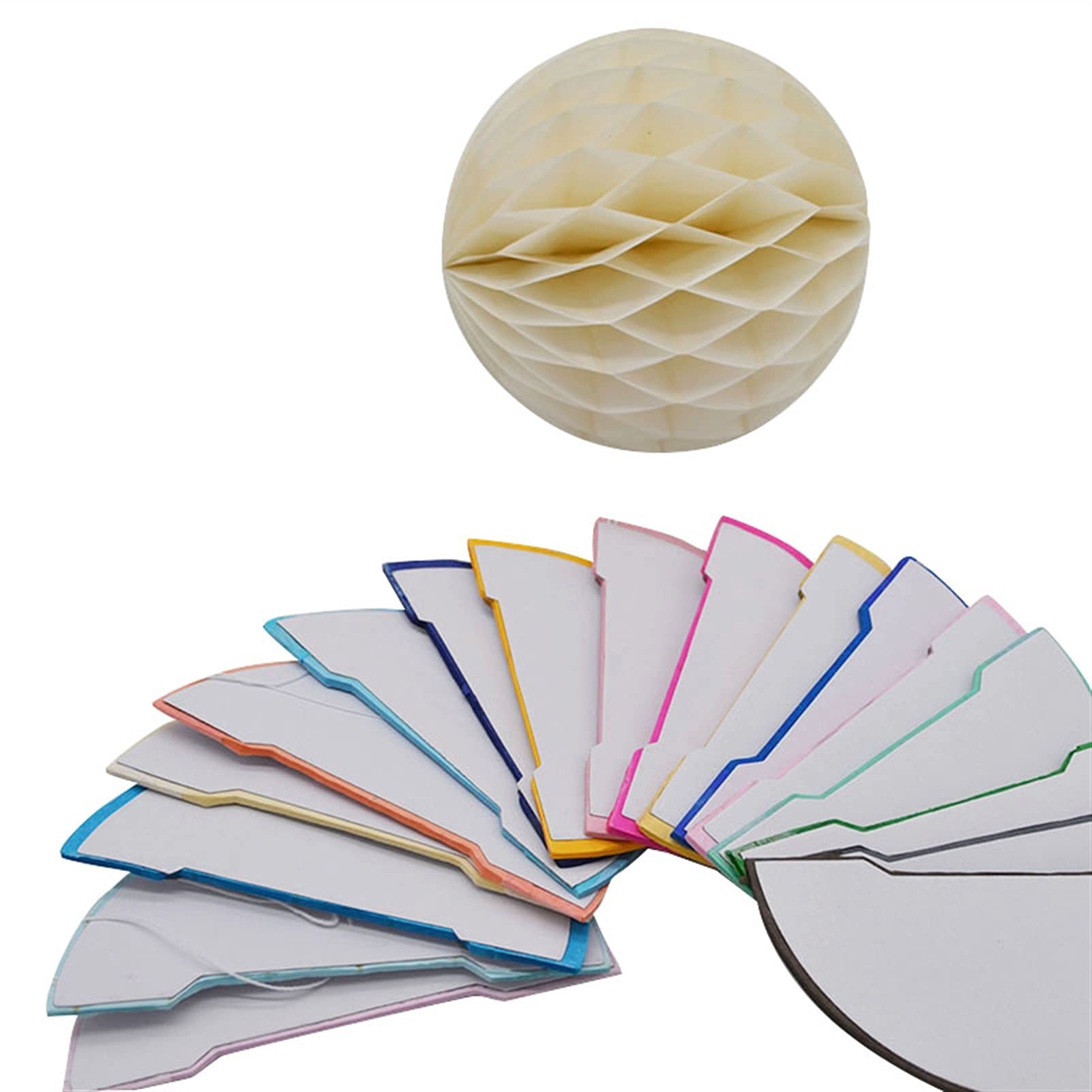 Lampion Papier,Lanterne Papier 10 pcs Rond pendage Papier nid d'abeille Fleurs Boules d'artisanat fête Mariage Maison décoration Papier Lanterne Pompon(PH03,12inch 30cm)