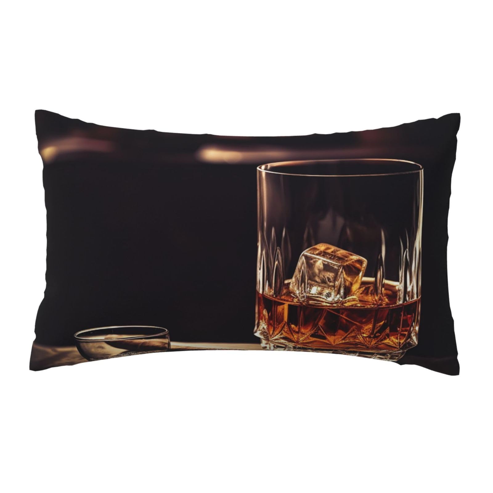 FodPand Luxury Velvet Pillow Cases 12 x 20 inch Super Soft Decorative Throw Pillow Covers - Whisky and Cigar Pillowcases Modern Lumbar Cushion Cases for Couch Sofa Bed Pillow Shams