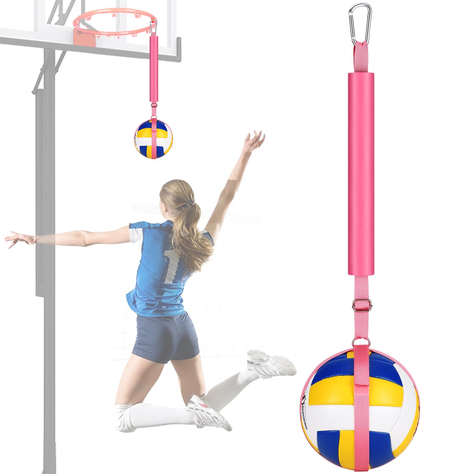 TOBWOLF Volleyball Training Pass Rite Aid Resistance Band, Elastic Volleyball Resistance Belt Set for for Practicing Serving, Arm Swing Passing, Agility Training