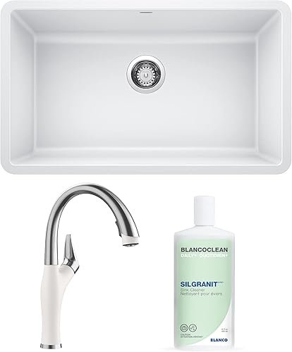 Miniatura 7 de Precis - Paquete de fregadero de cocina con limpiador de grifos y fregaderos, color negro carbón