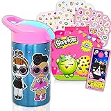 LOL Dolls 15.5oz Water Bottle For Kids, Girls ~ 3 Pc Bundle with LOL Stainless Steel Refillable...