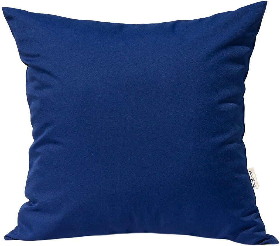 TangDepot Durable Faux Silk Solid Pillow Shams, Square