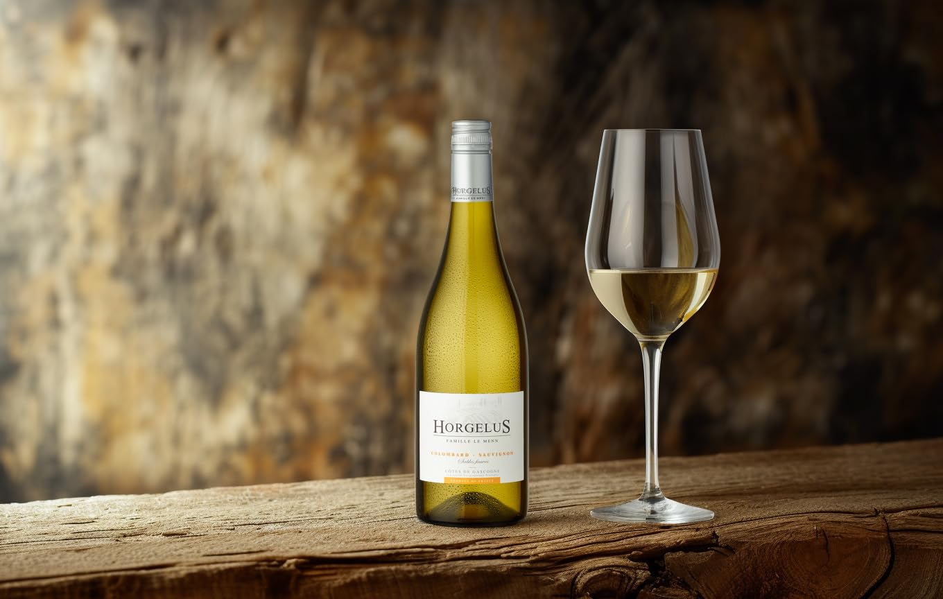 Horgelus Colombard-Sauvignon Côtes de Gascogne I.G.P. (6x 0,75l) - Trockener, aromatischer Weißwein mit Zitrus- und frischen Apfelnoten