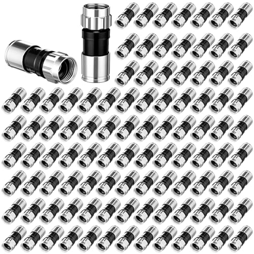 Pack de 100 conectores RG6 compresión F-Type 75 Ohm miniatura 1