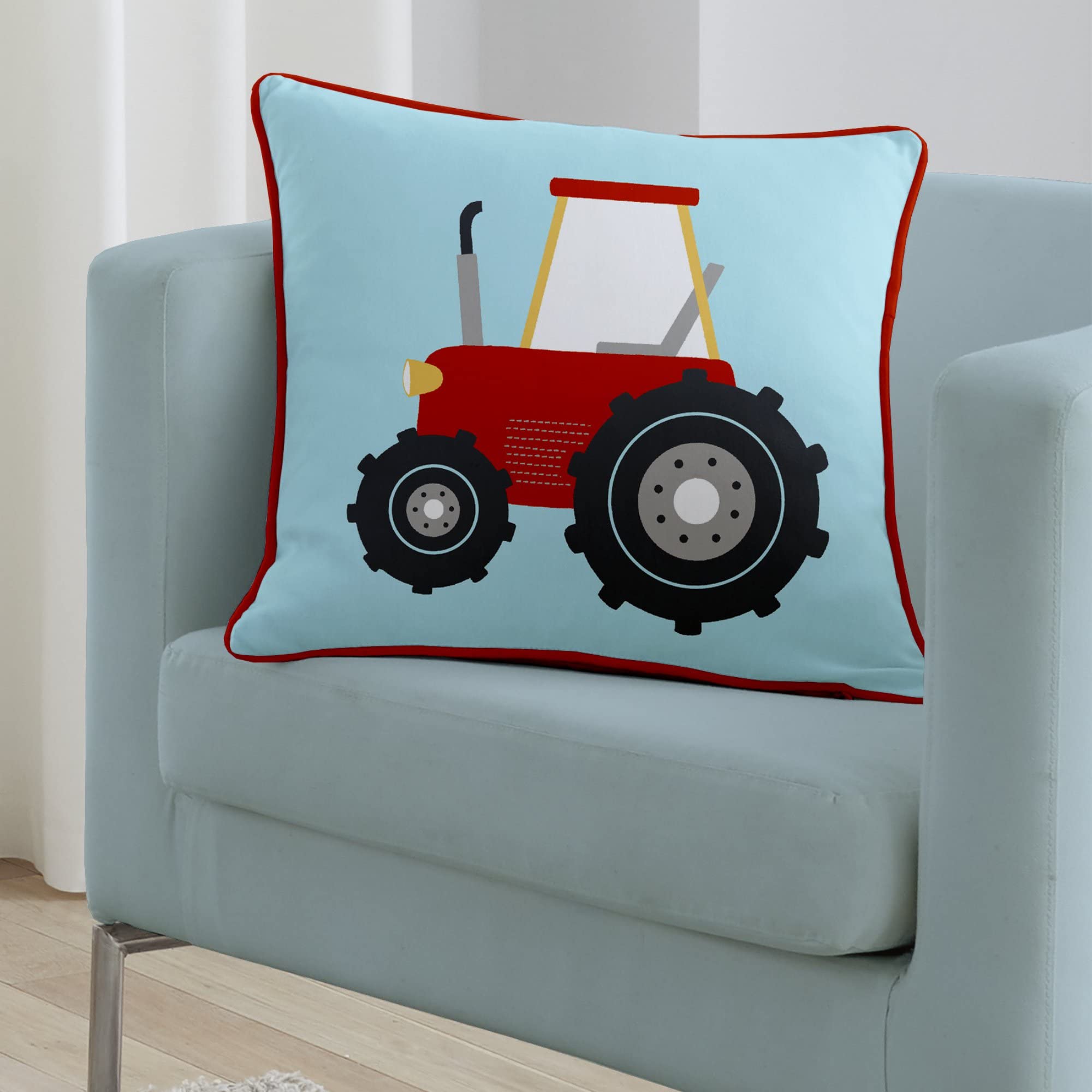 Bedlam - Farmyard Friends - Filled Cushion - 43 x 43cm in Blue