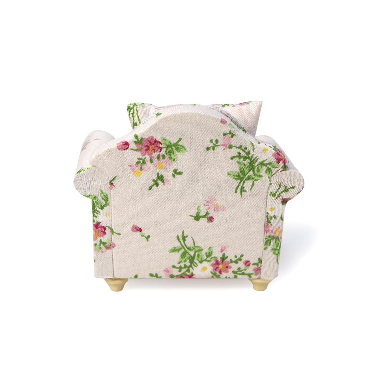 Sofá En Miniatura Escala 1/12 Con Almohadas – Diseño De Cuadros Rojos, Mueble De Alta Simulación Para Casas De Muñecas Y Coleccionistas