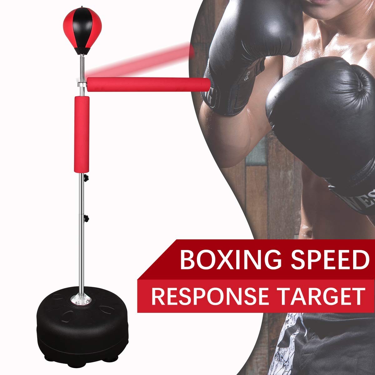Boxing Ball Free Standing with 360°Reflex Bar Boxing Punching Bag