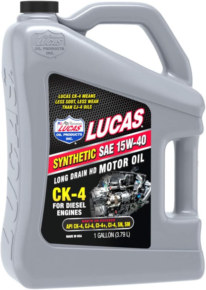 Lucas Oil 11247 Synthetic SAE 15W-40 CK-4 Diesel Oil - 1 Gallon (Pack of 4)
