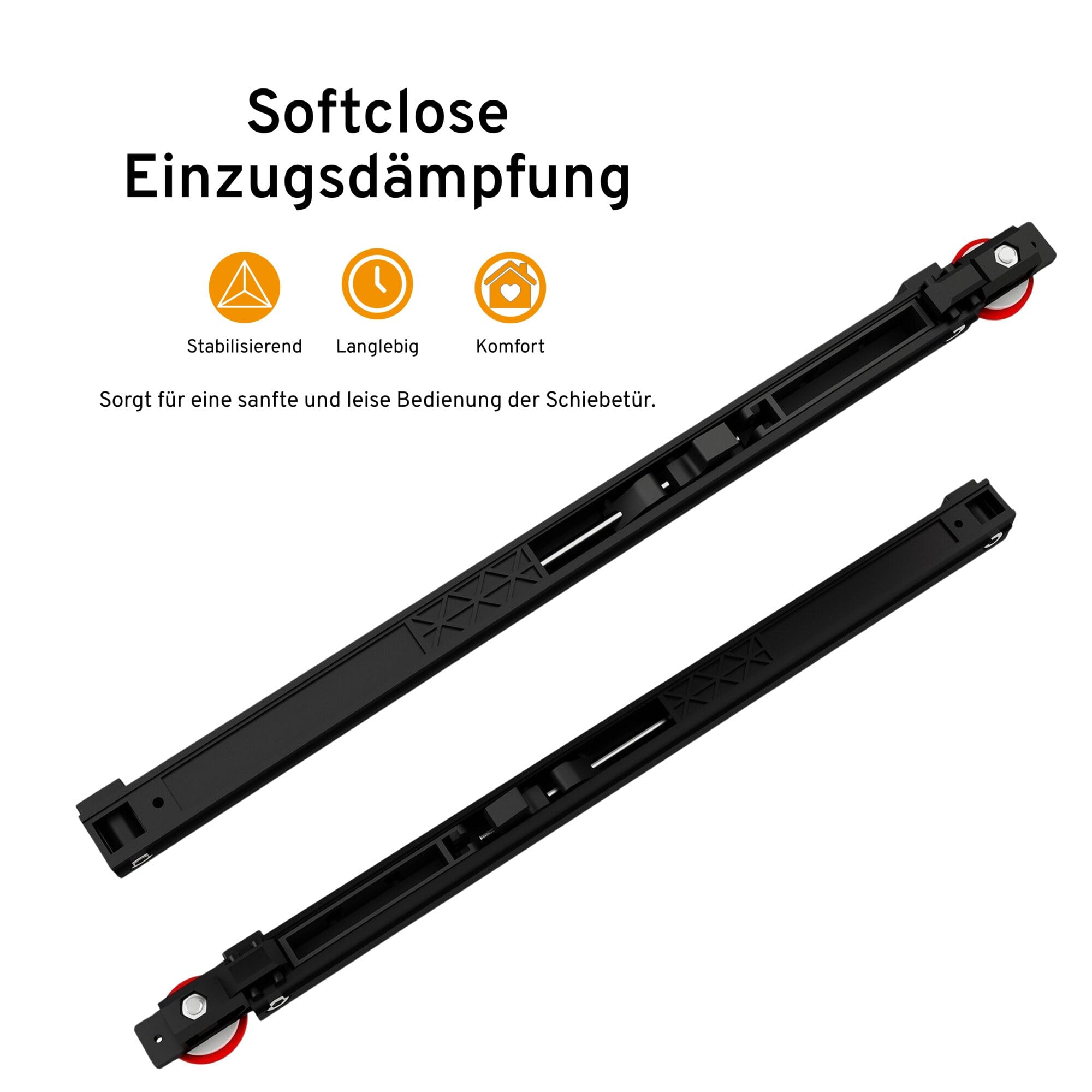 Inova Holzschiebetür Eiche Komplettset 103 x 210 cm mit unsichtbarem Beschlag & Softclose – Schiebetür für Innenräume, Wandmontage, inkl. Türblatt, Griffen, Bodenführung & Montagematerial
