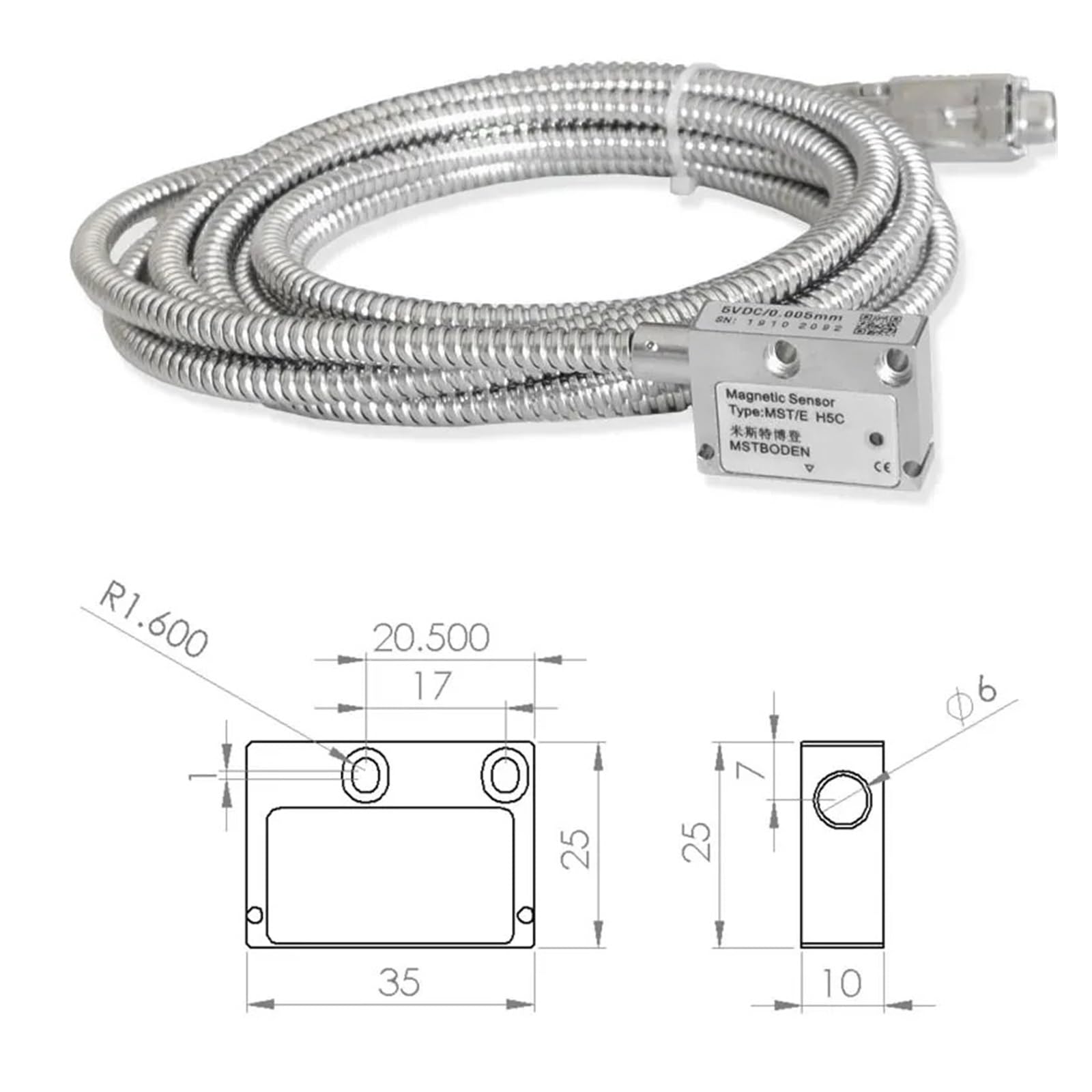 Liniowy enkoder magnetyczny Elektroniczny czujnik przemieszczenia kąta Wysoka precyzja Otwarta taśma kratowa Tokarka do metalu(1000mm)