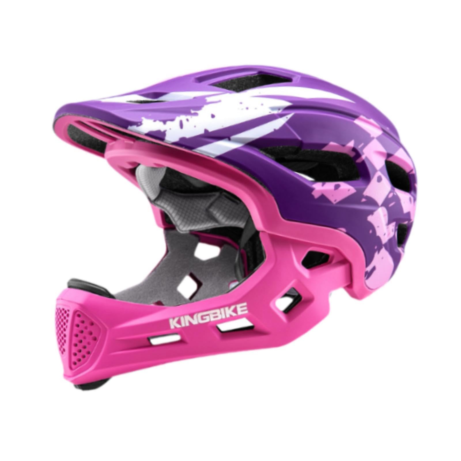 Harilla Casque de Vélo pour Enfants, Casque de Cyclisme pour Skateboard, Accessoires Cyclisme pour Enfants, Casque Intégral Réglable Antichoc pour Skateboard, Vélo, Roller, Violet Rose