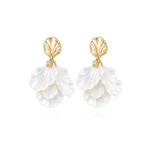 Long Pearl Earrings for Women 925 Sterling Silver Dangle Earrings