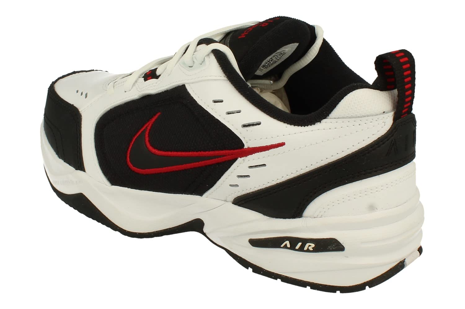 Nike Air Monarch Iv White Black Varsity Red Soccer Shoes