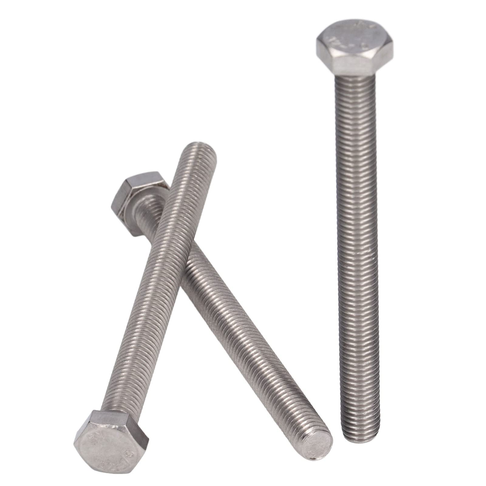 20 pezzi, bulloni esagonali M10x1,5 a filetto grosso, viti a filetto completo in acciaio inossidabile A2 DIN 933, per lavori di costruzione fai-da-te e automobilistici, con chiave (M10*90)