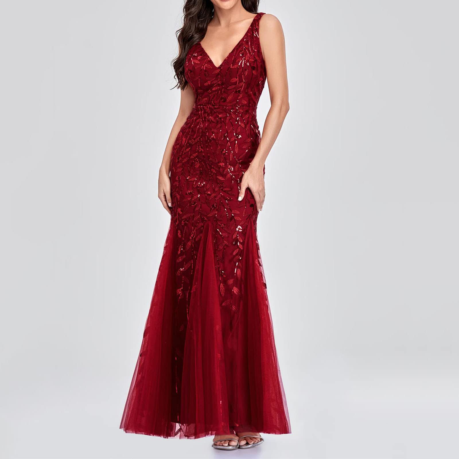 Abiti Donna Estivi Eleganti Ballo Abiti Lunghi Festa alla Moda Vestito da Sera Eleganti Cocktail Party Cerimonia Abito da Donna Sposa da Sera Vintage Vestito da Damigella