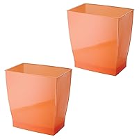 Vista 10 de iDesign - Basurero rectangular de plástico para spa, cesta de basura para baño, dormitorio, oficina en casa, dormitorio, universidad, 2.5 galones