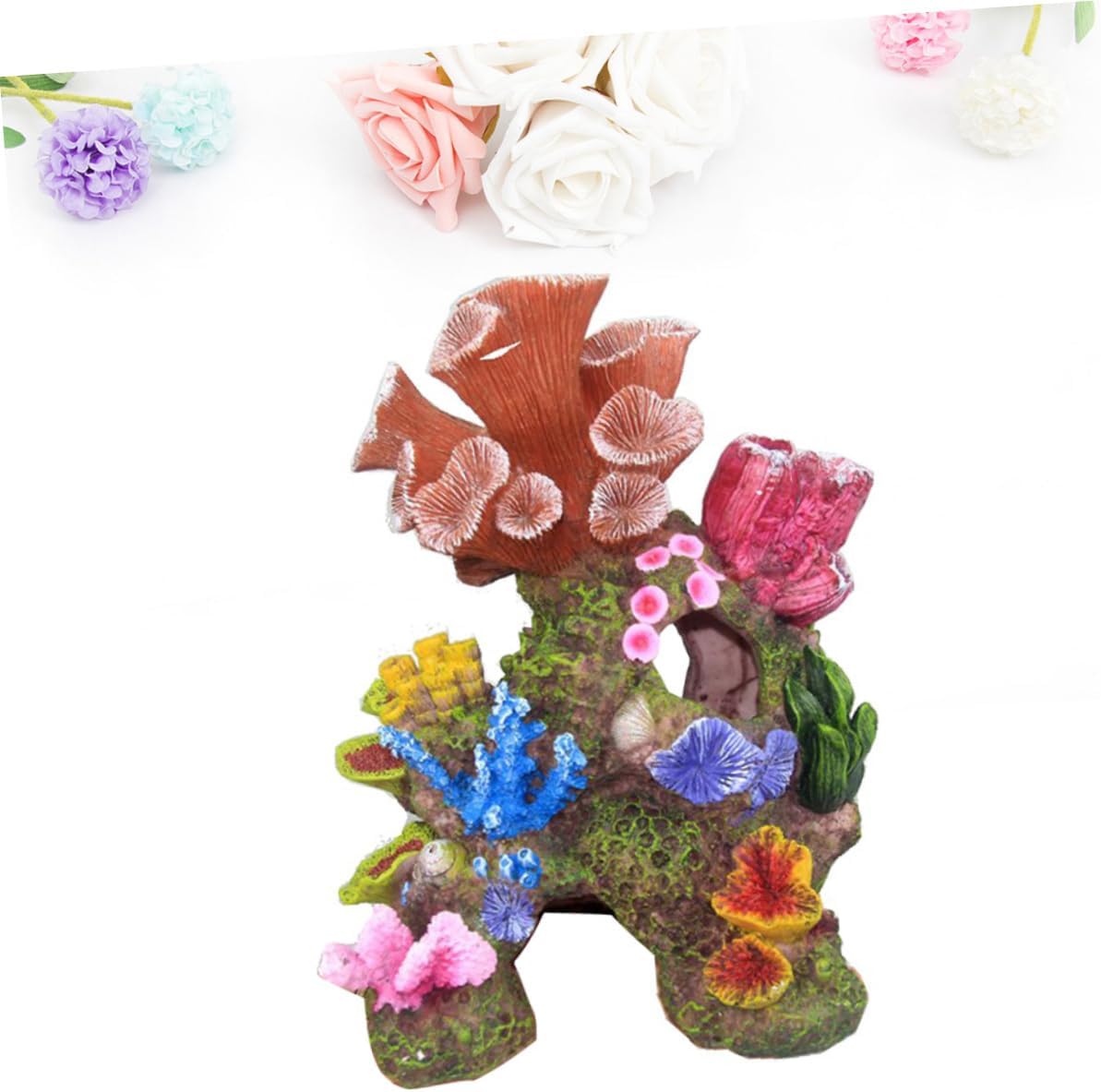 VANZACK Elegant Aquarium Fish Tank Decor Fake Coral Reef Reef Landscape Artificial Fish Tank Landscape for Home