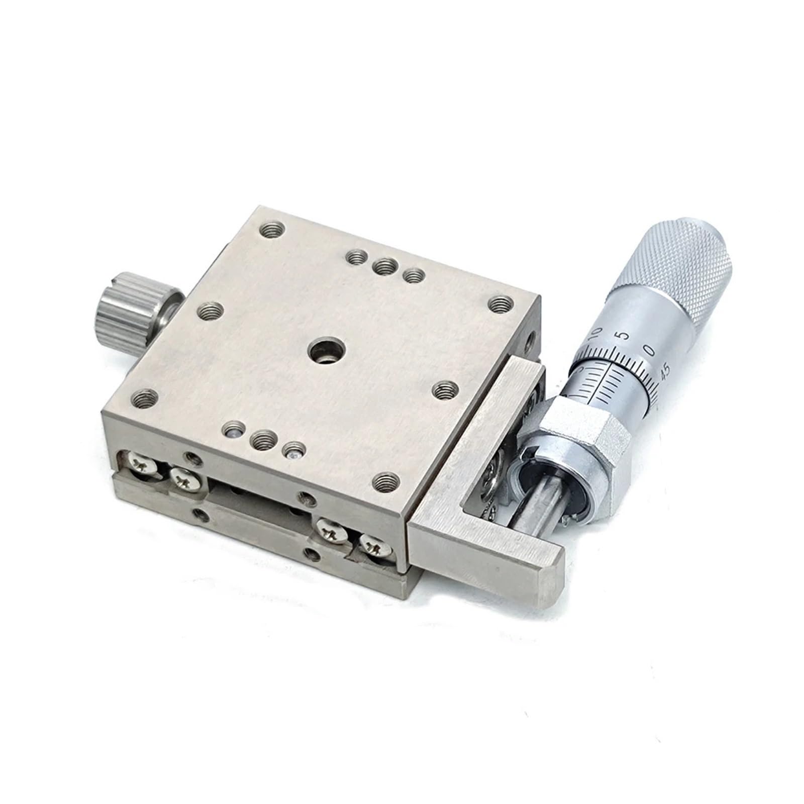 Oś X 60 * 60 mm LBX60-C LBX60-R LBX60-L Stół przesuwny ze stali nierdzewnej z ręcznym przesuwem, platforma liniowa o wysokiej precyzji (LBX60-R)