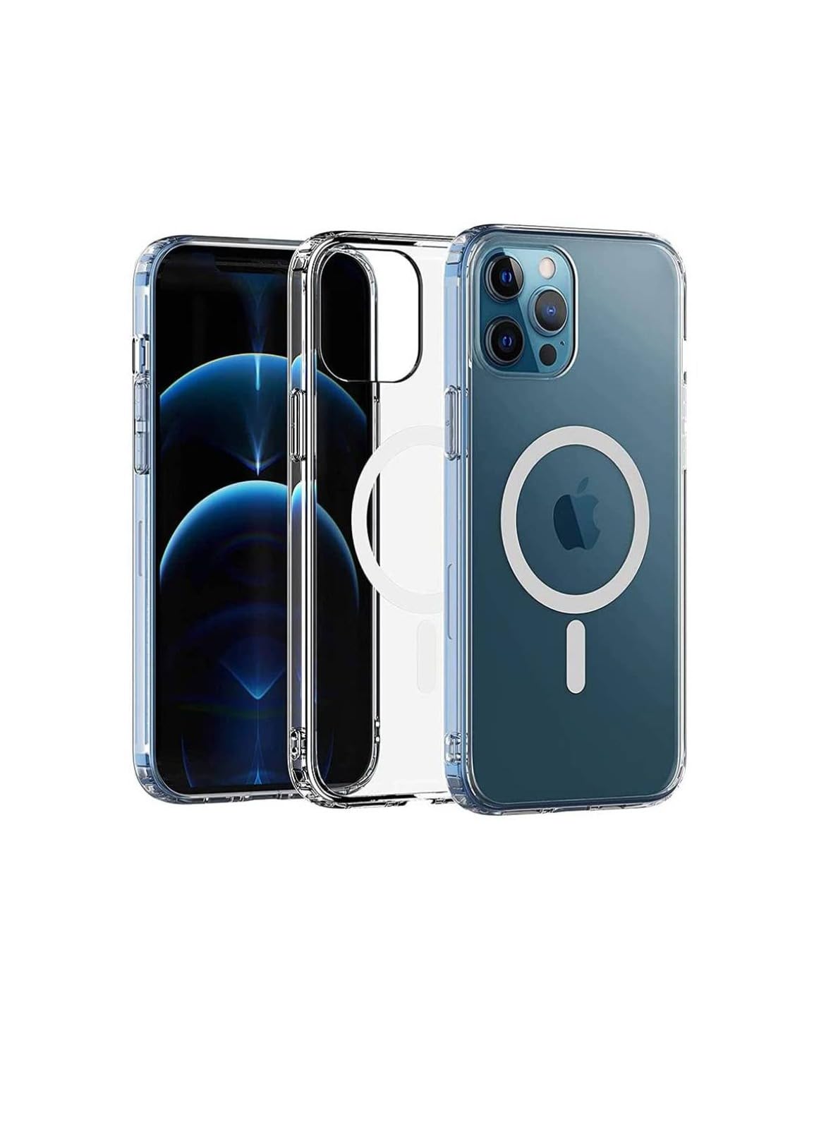Magnetic Case For iPhone 12 Pro Case 6.1-Inch Compatible With Mag-Safe Charging Shockproof Bumper Cover Anti-Scratch Clear Protection Case Cover For iPhone 12 Pro Magsafe Case (iPhone 12 Pro)