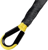 Vista 6 de Cuerda de cabrestante sintética amarilla de 50 pies x 1/4 + guía Hawse + tope de goma para ATV UTV SUV camión KFI Ramsey