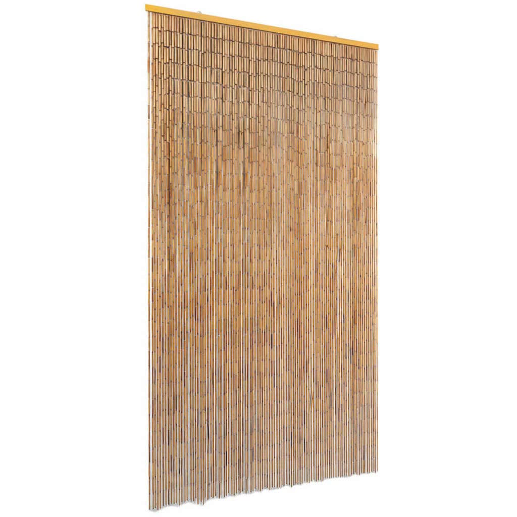 WKIEQACO Home & Garden,Furniture-Insect Door Curtain Bamboo 100x200 cm
