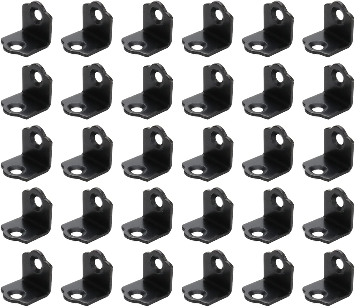 30pcs Slotted L Brackets Metal Steel Adjustable Corner Brace L Bracket Corner Brace Sets Angle Bracket Heavy Duty for Shelves Wood Furniture 19×19mm/0.75×0.75in