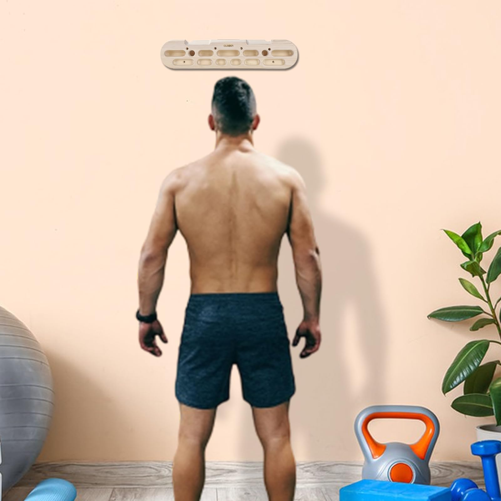 Generico Tabla de escalada de madera – Estación de entrenamiento para los dedos, estructura para empuñadura para escalada en roca, tipos de agarre múltiple | Escaladas Indoor