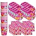 Whimsical Pink Butterfly Birthday Party Supplies Set Plates Napkins Cups Tableware Kit for 16