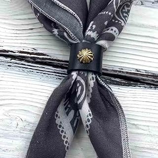 男性の機関車スカーフバックルスクエアスカーフバックル、ハンドメイドレザースカーフリング、ビンテージハンカチバックルネクタイリング、フルグレイン牛革アメリカのカジュアルウェアスタイルスカーフクリップリングホルダ,Hhh