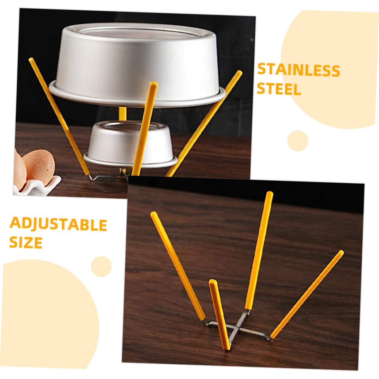 Alipis Estante De Enfriamiento Inoxidable Rejilla para Pasteles Soporte Plegable 5-9 Pulgadas