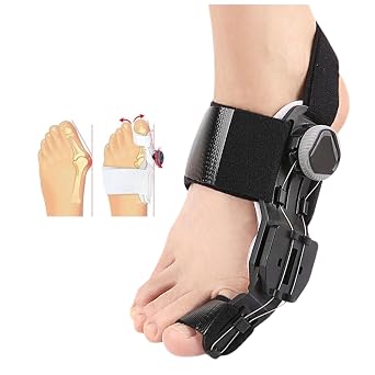Bunion Corrector for Women Men Big Toe, Orthopedic Bunion Splint with Toe Separator, Adjustable Knob Toe Straightener for Left Right Feet Toes Alignment Hallux Valgus Correction Relief, 1 Pcs