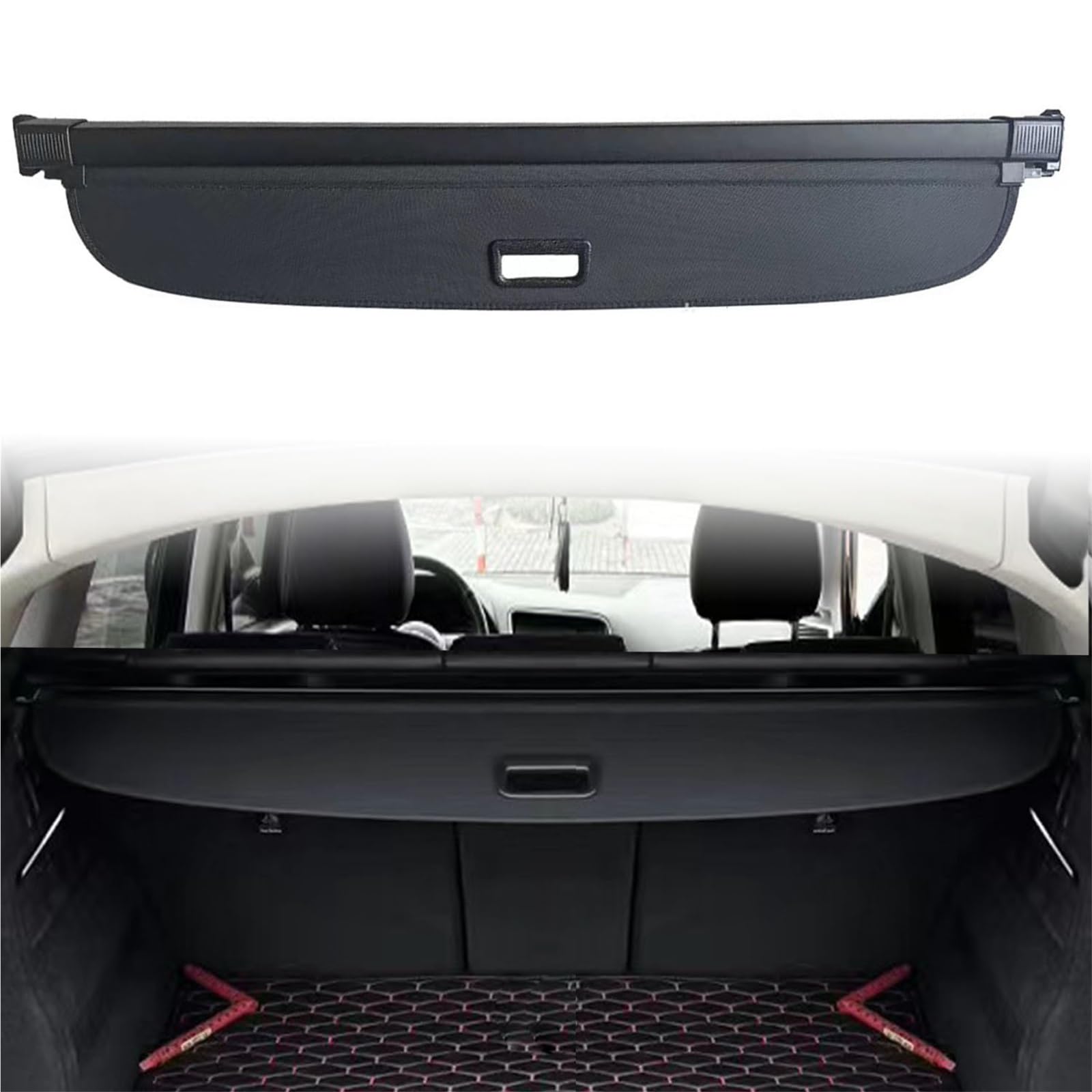 éTagèRe ArrièRe RéTractable pour Coffre De Voiture Housse De Protection Rétractable Noire for Coffre Arrière De Voiture, Utilisation Adaptée pour Audi Q5 2010-2024, 1 Lot