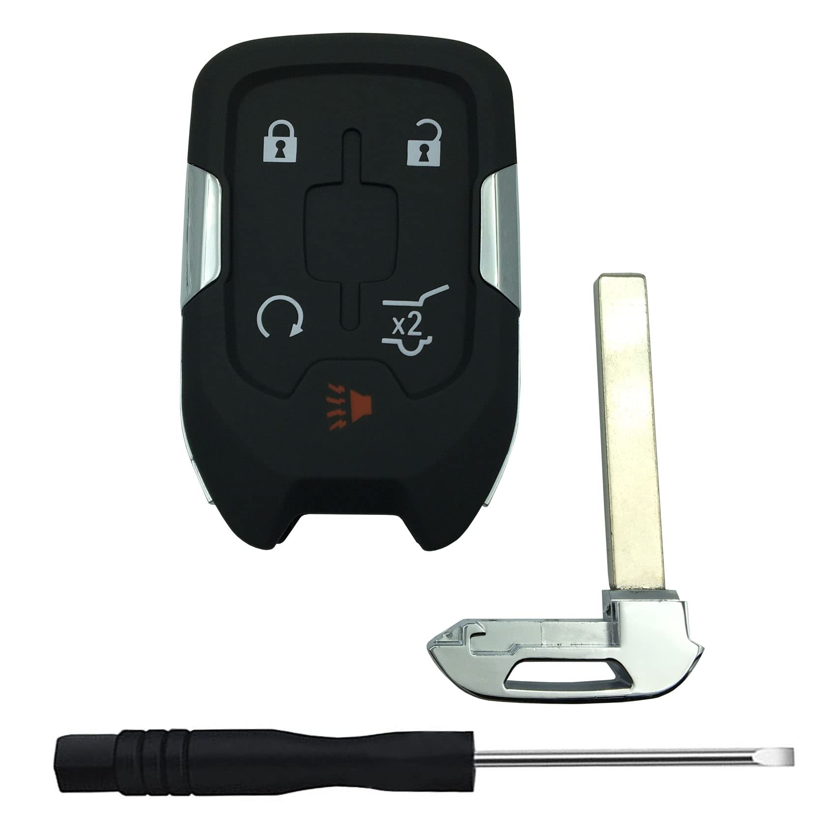 2-Pack Key Fob Case Shell – Fits 2007-2010 GMC Yukon XL 1500 & Acadia – Black 5-Button