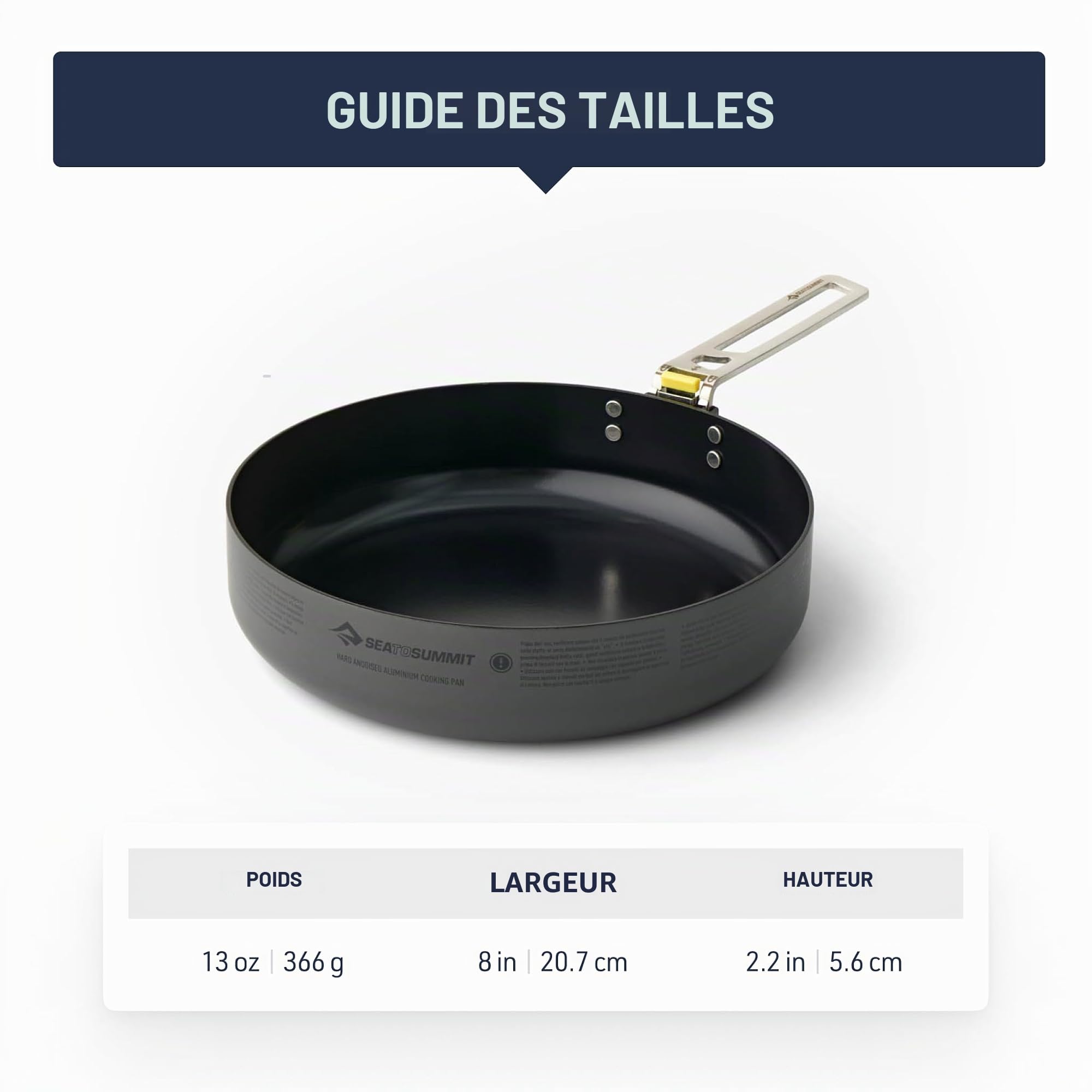 Sea to Summit Frontier Poêle de camping ultralégère 20,3 cm, ACK027021-521701