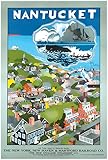 NYRR Railroad - Nantucket - Vintage Travel Poster (8x12Inches(US/CANonly))
