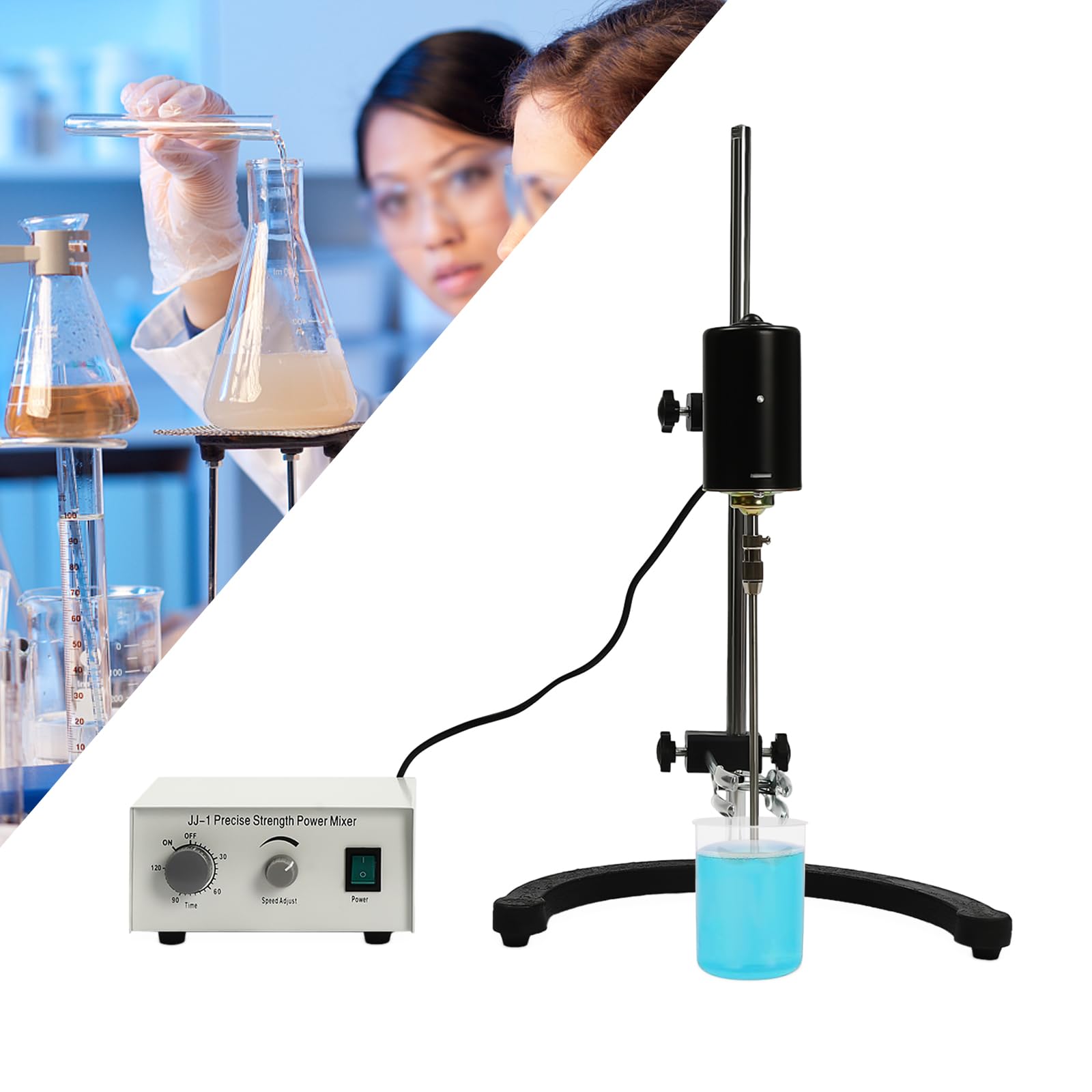Automatisches Rührwerk Elektrisches Mechanisches für Biologie Kosmetik Gesundheitsprodukte Lebensmittel Weiß und Schwarz 63 * 37 * 26CM