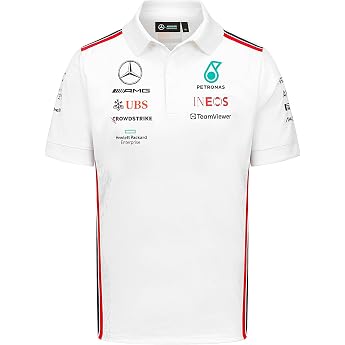 MERCEDES AMG PETRONAS Formula One Team Team Polo 2023 White Men Size S